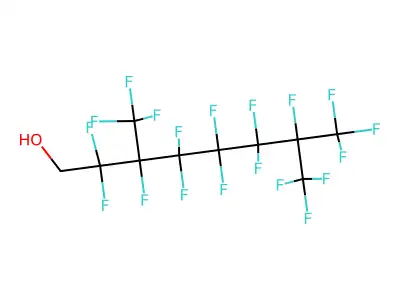 1-Octanol, 2,2,3,4,4,5,5,6,6,7,8,8,8-tridecafluoro-3,7-bis(trifluoromethyl)- structure