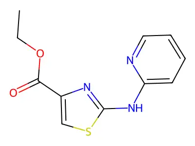 Ethyl 2-(pyridin-2-ylamino)-1,3-thiazole-4-carboxylate structure