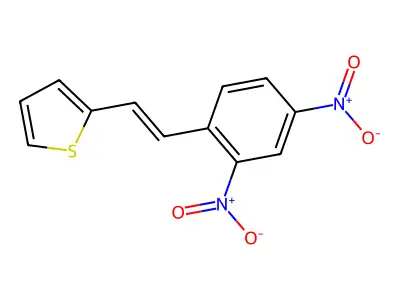 2-[2-(2,4-Dinitrophenyl)ethenyl]thiophene structure