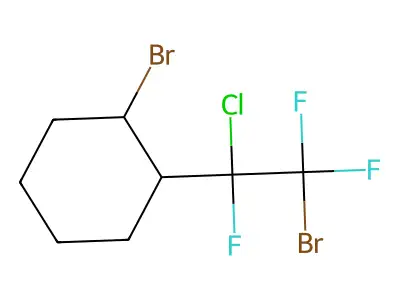 1-Bromo-2-(2-bromo-1-chlorotrifluoroethyl)cyclohexane structure