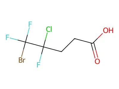 5-Bromo-4-chloro-4,5,5-trifluoropentanoic acid structure