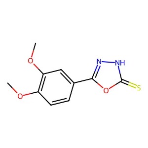 5-(3,4-Dimethoxyphenyl)-1,3,4-oxadiazole-2-thiol structure