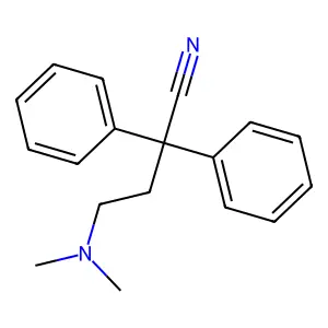 4-(二甲氨基)-2,2-二苯基丁腈 structure