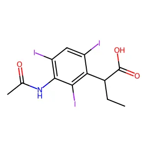 2-(3-乙酰氨基-2,4,6-三碘苯基)丁酸 structure