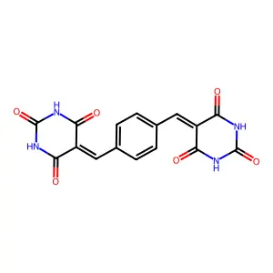 5,5'-(1,4-Phenylenedimethylylidene)dipyrimidine-2,4,6(1h,3h,5h)-trione structure