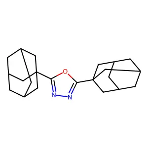 2,5-Bis(tricyclo(3.3.1.13,7)dec-1-yl)-1,3,4-oxadiazole structure
