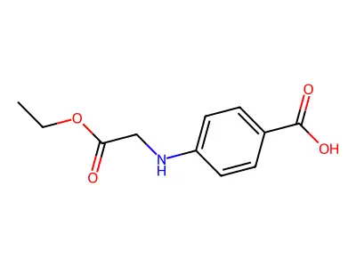 4-((2-Ethoxy-2-oxoethyl)amino)benzoic acid structure