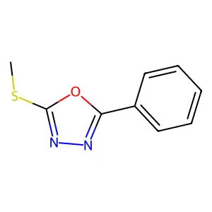 2-(Methylthio)-5-phenyl-1,3,4-oxadiazole structure