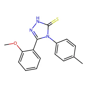 5-(2-methoxyphenyl)-4-(4-methylphenyl)-4H-1,2,4-triazole-3-thiol structure