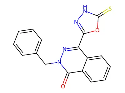 2-Benzyl-4-(5-mercapto-[1,3,4]oxadiazol-2-yl)-2H-phthalazin-1-one structure