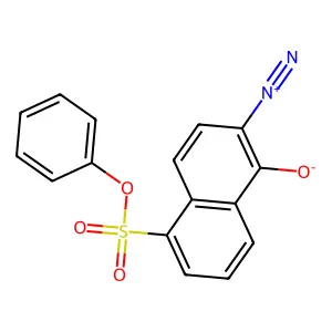 1-Naphthalenesulfonic acid, 6-diazo-5,6-dihydro-5-oxo-, phenyl ester structure