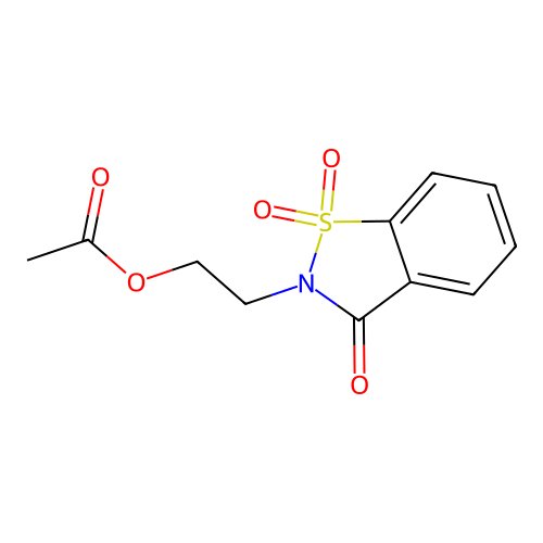2-(1,1,3-Trioxo-2,3-dihydro-1lambda,2-benzothiazol-2-yl)ethyl acetate structure