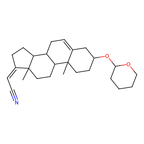 (17Z)-3-[(Oxan-2-yl)oxy]pregna-5,17-diene-21-nitrile structure