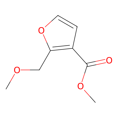 3-Furoic acid, 2-(methoxymethyl)-, methyl ester structure