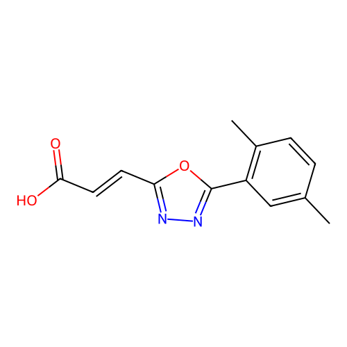 3-[5-(2,5-Dimethylphenyl)-1,3,4-oxadiazol-2-yl]acrylic acid structure