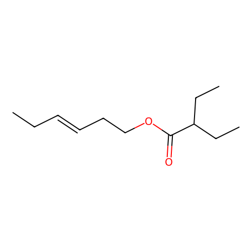 Hex-3-enyl 2-ethylbutanoate structure