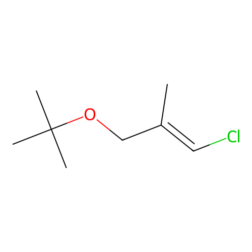 (E)-1-chloro-2-methyl-3-[(2-methylpropan-2-yl)oxy]prop-1-ene structure