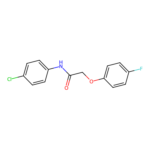 N-(4-chlorophenyl)-2-(4-fluorophenoxy)acetamide structure