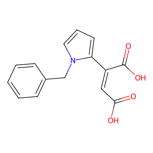 2-(1-Benzylpyrrol-2-yl)but-2-enedioic acid structure