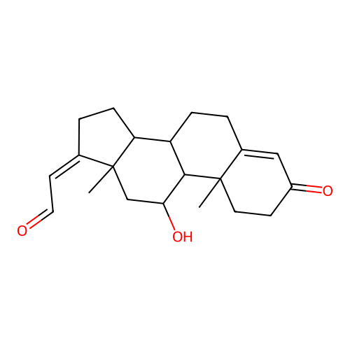 (17Z)-11-Hydroxy-3-oxopregna-4,17-dien-21-al structure