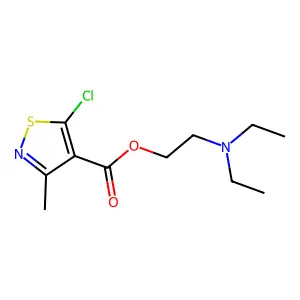 4-Isothiazolecarboxylic acid, 5-chloro-3-methyl-, 2-(diethylamino)ethyl ester structure