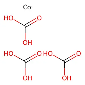 三碳酸根合钴(III)酸钠 structure