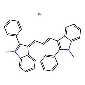 1-methyl-3-(3-2-phenyl-3h-indoliumbromide structure