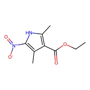 1H-Pyrrole-3-carboxylic acid, 2,4-dimethyl-5-nitro-, ethyl ester structure