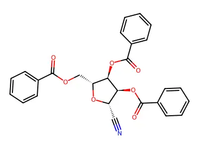 (3,4-Dibenzoyloxy-5-cyanooxolan-2-yl)methyl benzoate structure