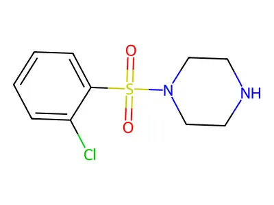 1-((2-Chlorophenyl)sulfonyl)piperazine structure