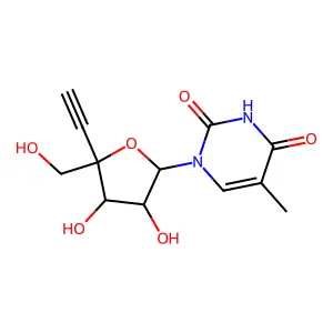 1-(4-C-Ethynyl-beta-D-arabino-pentofuranosyl)thymine structure