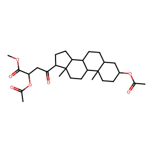 methyl 2-acetyloxy-4-[(3S,5S,8R,9S,10S,13S,14S,17S)-3-acetyl structure
