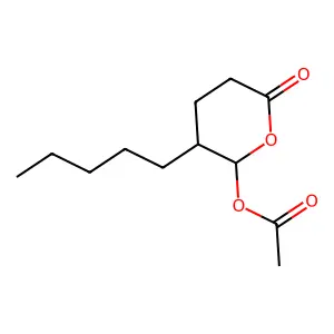 (6-Oxo-3-pentyloxan-2-yl) acetate structure