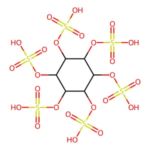 Cyclohexane-1,2,3,4,5,6-hexayl hexakis(hydrogen sulfate) structure