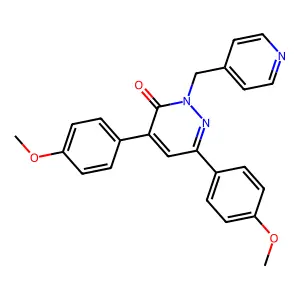3(2H)-Pyridazinone, 4,6-bis(p-methoxyphenyl)-2-(3-pyridylmethyl)- structure