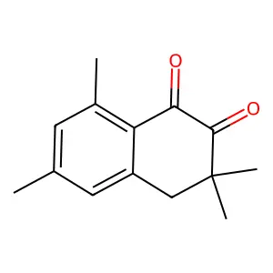 3,3,6,8-tetramethyl-4H-naphthalene-1,2-dione structure