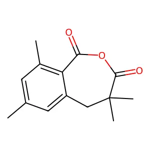 4,4,7,9-tetramethyl-5H-2-benzoxepine-1,3-dione structure