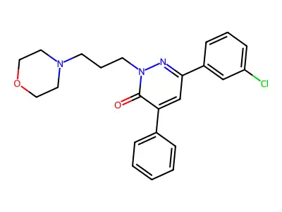 3(2H)-Pyridazinone, 6-(m-chlorophenyl)-2-(3-morpholinopropyl)-4-phenyl- structure