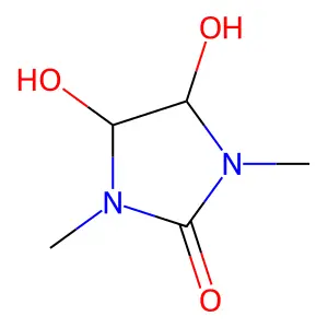 (4S,5S)-4,5-dihydroxy-1,3-dimethylimidazolidin-2-one structure