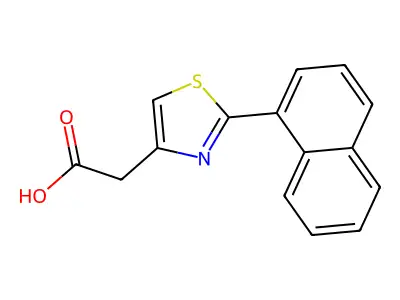 2-[2-(Naphthalen-1-yl)-1,3-thiazol-4-yl]acetic acid structure