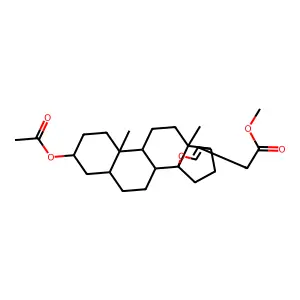 Methyl [3-(acetyloxy)-14,21-epoxypregn-20-en-20-yl]acetate structure
