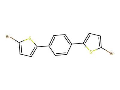 Thiophene, 2,2'-(1,4-phenylene)bis[5-bromo- structure