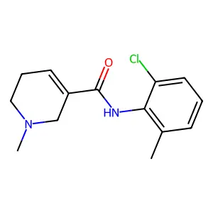 o-Nicotinotoluidide, 1,2,5,6-tetrahydro-6'-chloro-1-methyl- structure