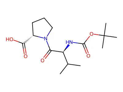 1-(2-((tert-Butoxycarbonyl)amino)-3-methylbutanoyl)proline structure