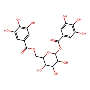 1,6-bis-O-galloyl-beta-D-glucose structure