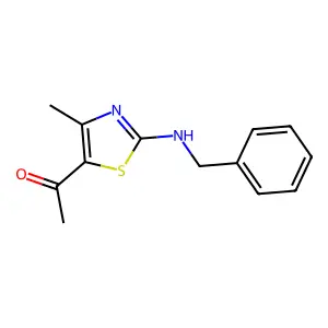 1-[2-(Benzylamino)-4-methyl-1,3-thiazol-5-yl]ethanone structure