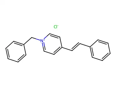 1-Benzyl-4-(2-phenylethenyl)pyridin-1-ium structure