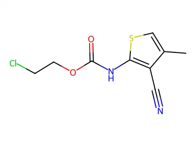 2-chloroethyl N-(3-cyano-4-methylthiophen-2-yl)carbamate structure