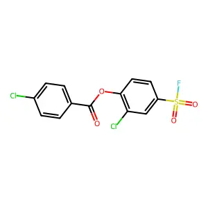 (2-Chloro-4-fluorosulfonylphenyl) 4-chlorobenzoate structure