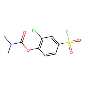 (2-chloro-4-fluorosulfonylphenyl) N,N-dimethylcarbamate structure
